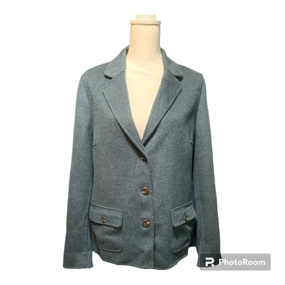 Kinross Cashmere Wool/Cashmere Blazer Size XL - Picture 1 of 5